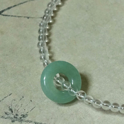 「Chinoiserie」White Crystal Aventurine Necklace