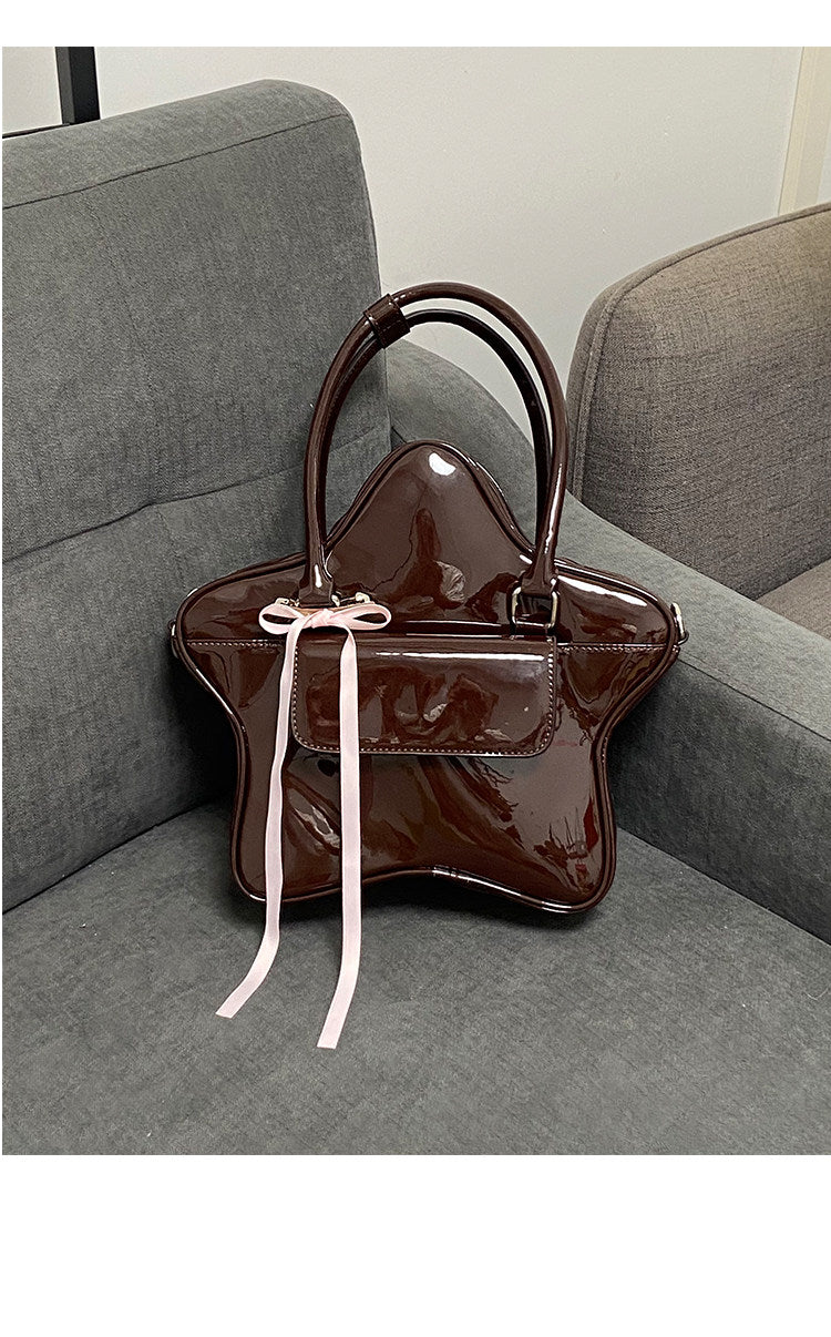 Chocolate Star Bow Backpack | Bag | Three Fleas