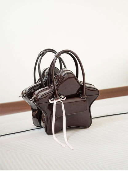 Chocolate Star Bow Backpack | Bag | Three Fleas