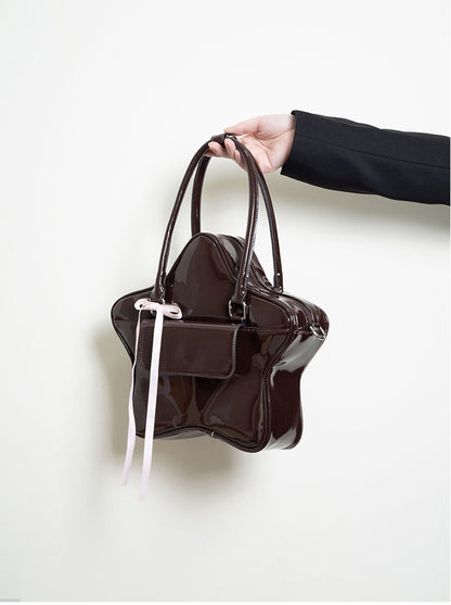 Chocolate Star Bow Backpack | Bag | Three Fleas