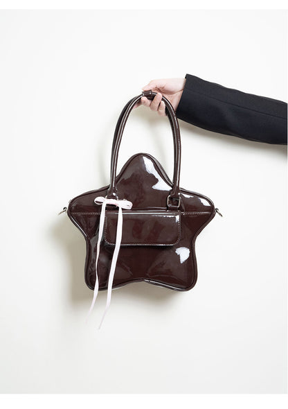 Chocolate Star Bow Backpack | Bag | Three Fleas