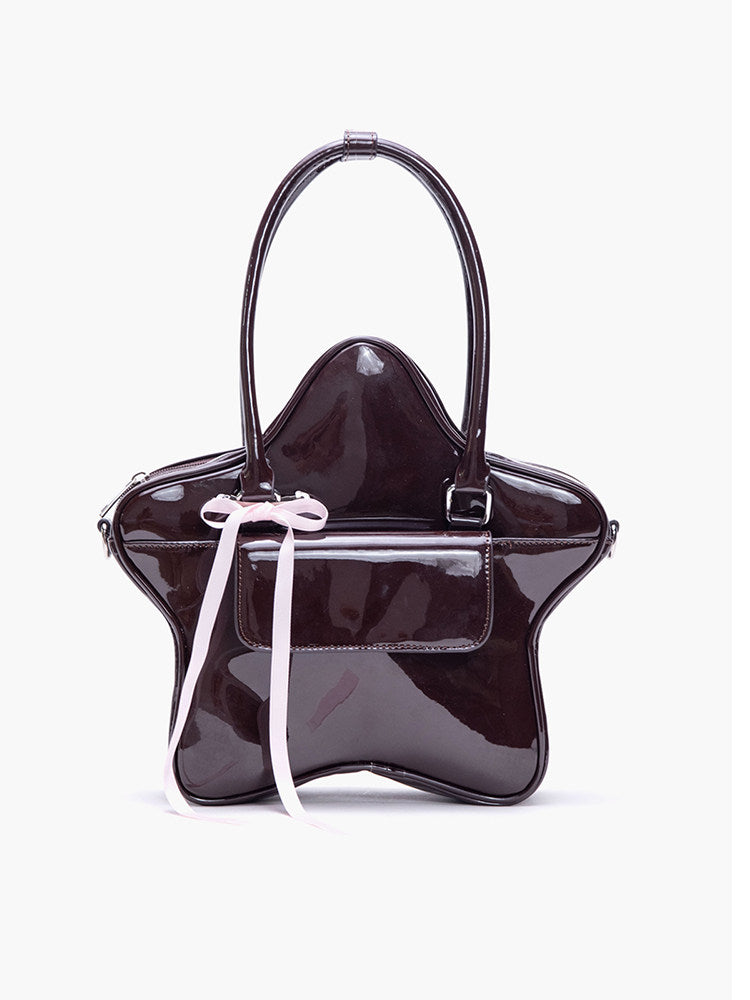 Chocolate Star Bow Backpack | Bag | Three Fleas