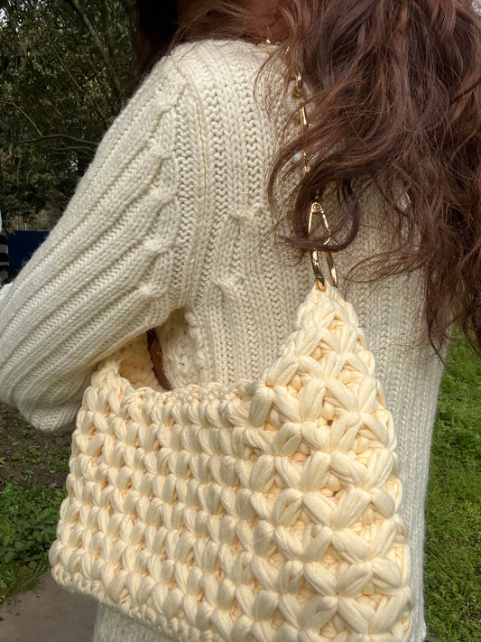 Handmade Classic Crochet Shoulder Bag