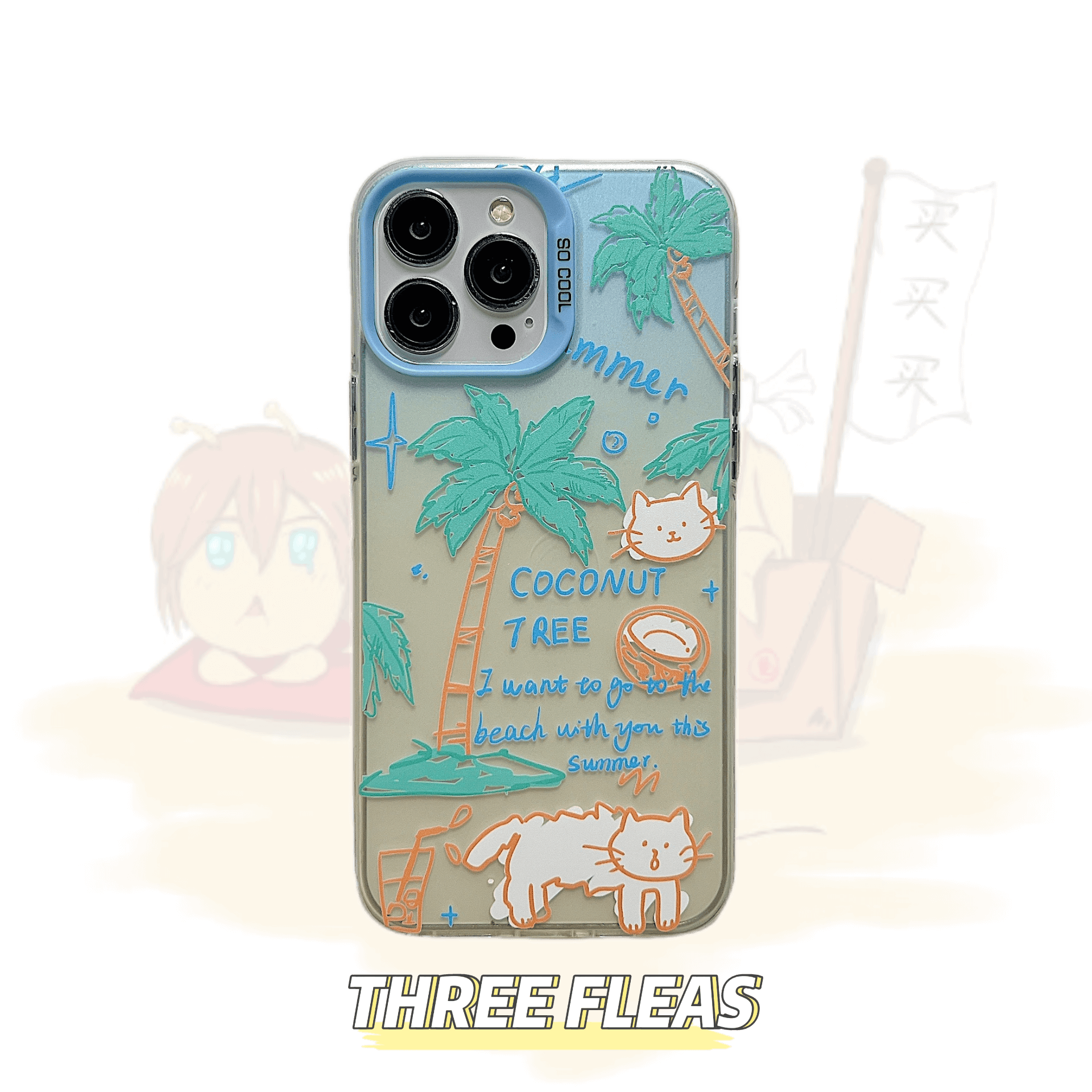 Coconut tree summer phone case | phone accessories | Three Fleas