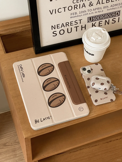 Coffee Beans Printed Aesthetic iPad Case