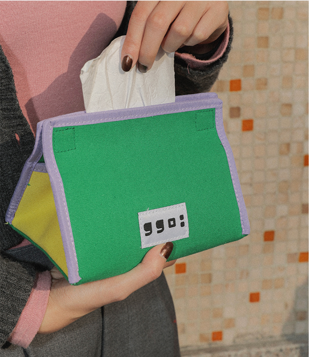 Color Clash Tissue Box Cover