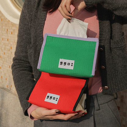 Color Clash Tissue Box Cover