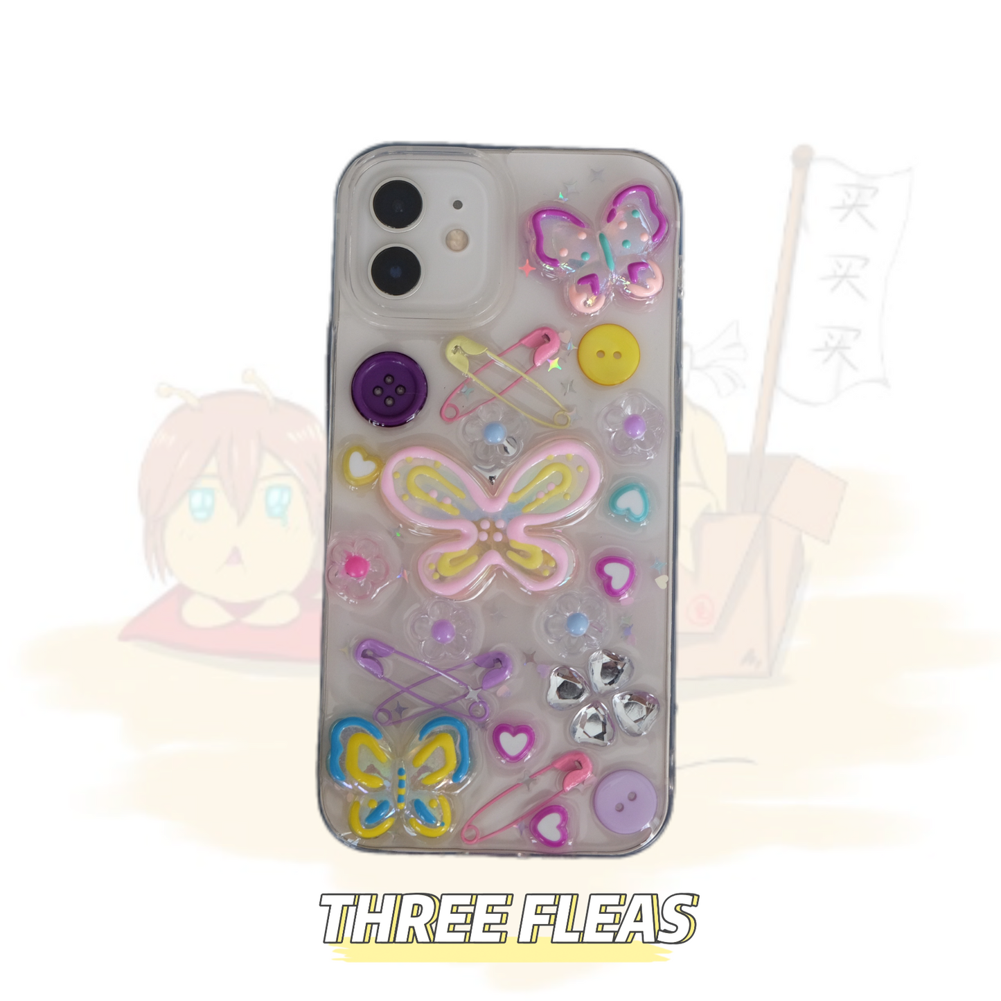 Colorful Butterfly Flower Phone Case