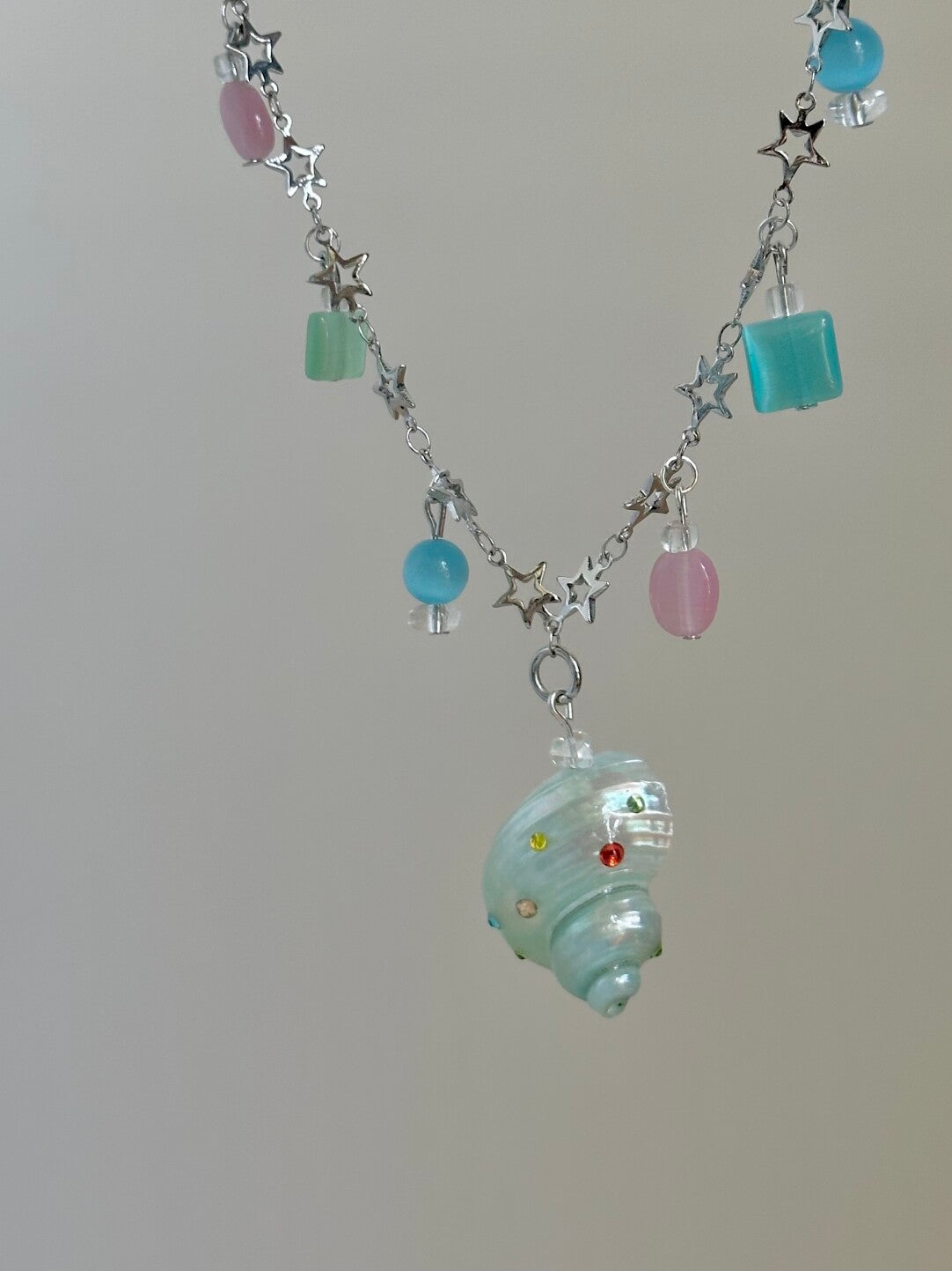 Colorful Gummy Seashell Necklace