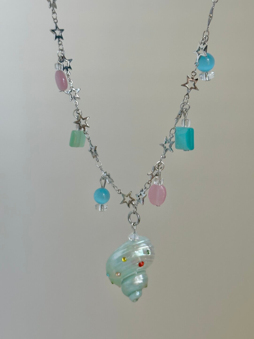 Colorful Gummy Seashell Necklace