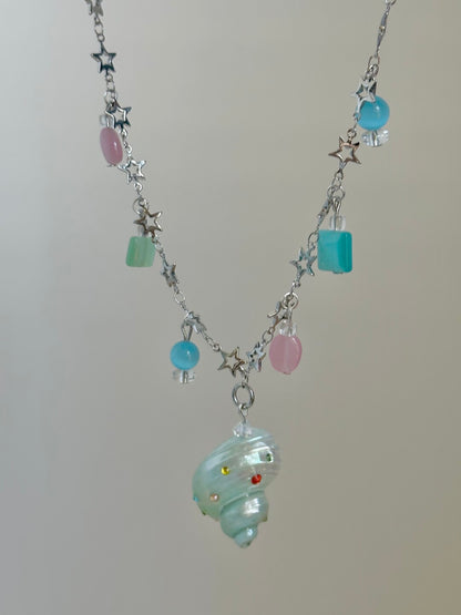 Colorful Gummy Seashell Necklace