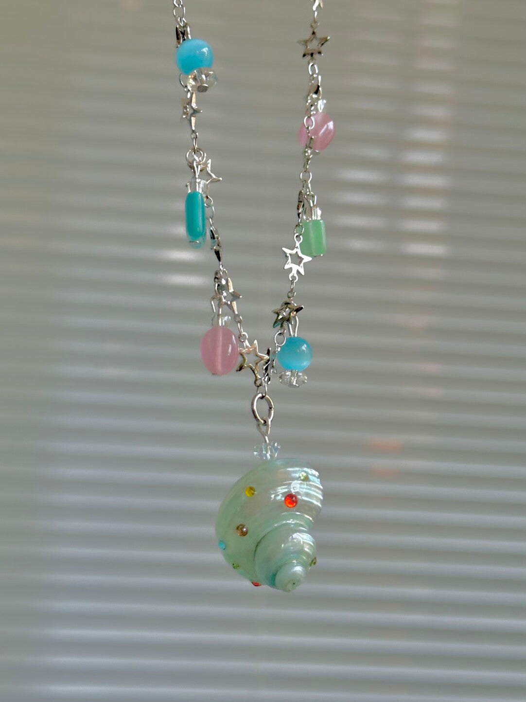 Colorful Gummy Seashell Necklace