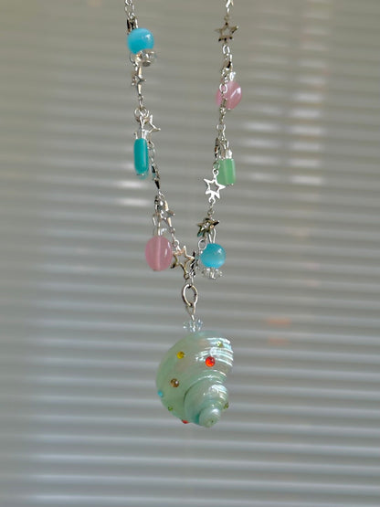 Colorful Gummy Seashell Necklace