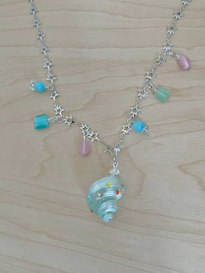 Colorful Gummy Seashell Necklace