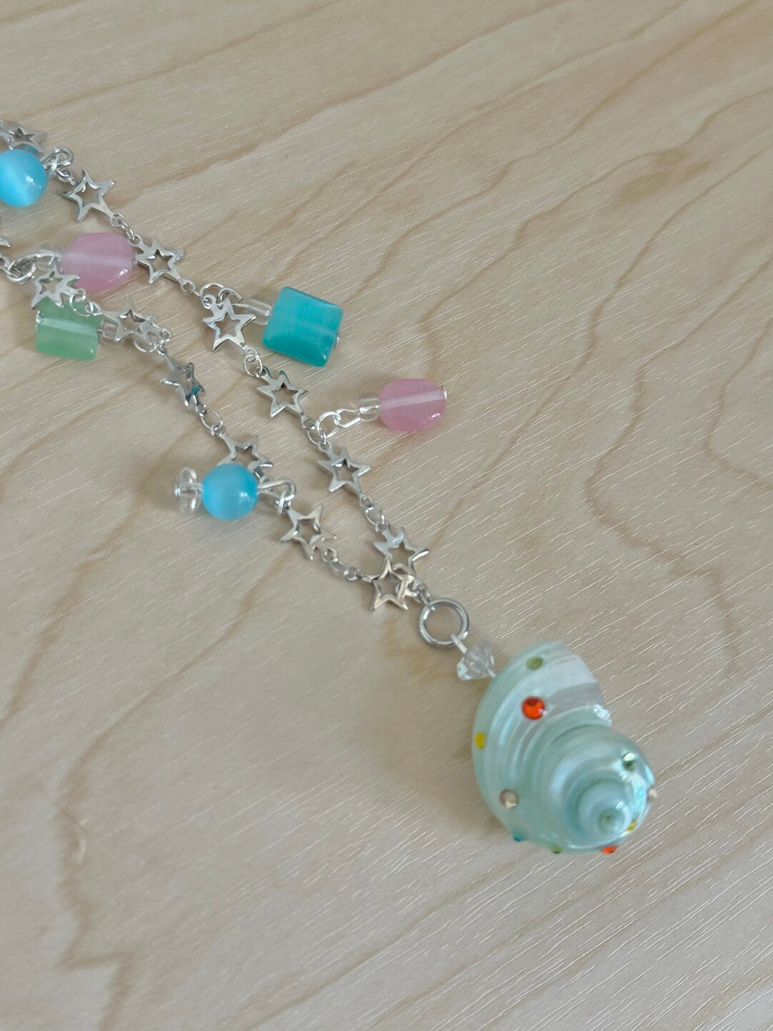 Colorful Gummy Seashell Necklace