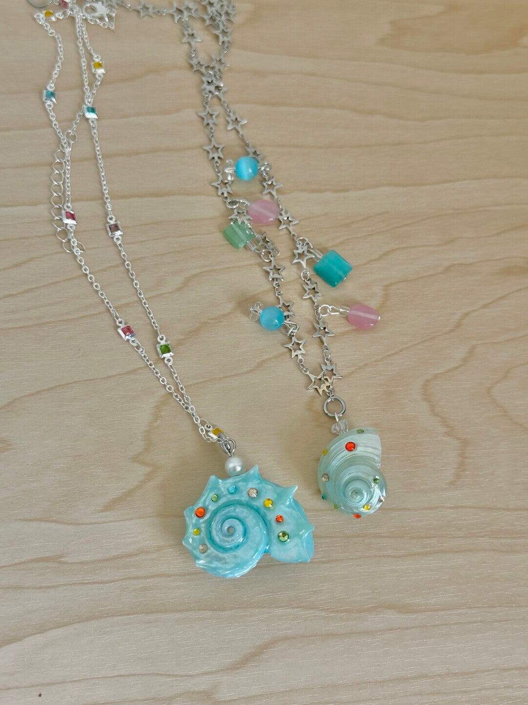 Colorful Gummy Seashell Necklace