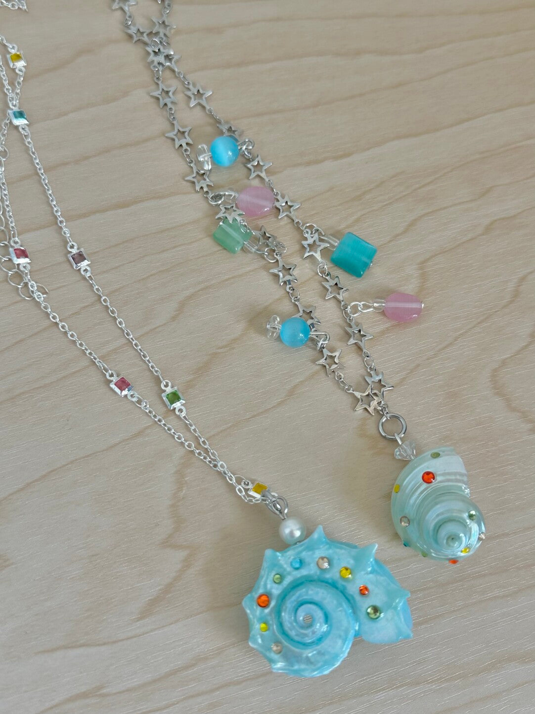 Colorful Gummy Seashell Necklace