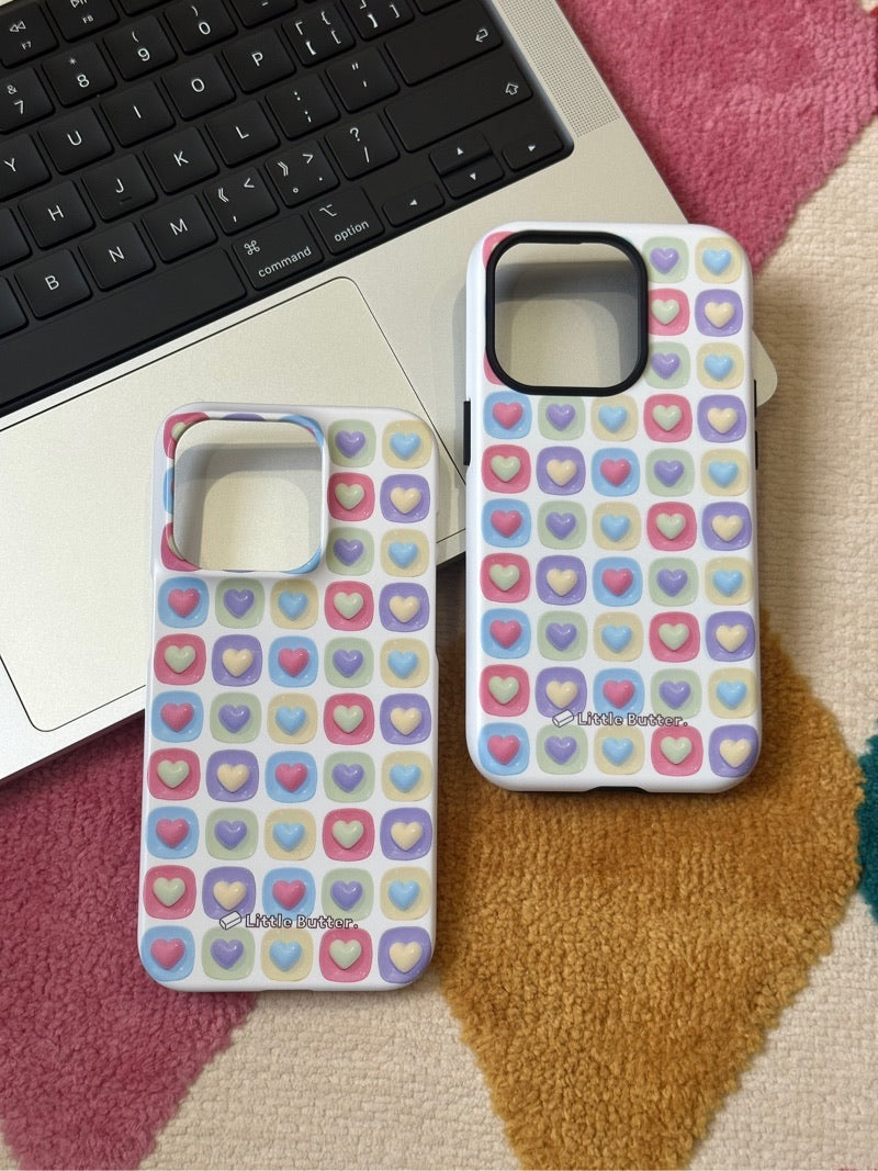 「Original」Colorful Sweet Hearts Printed Phone Case