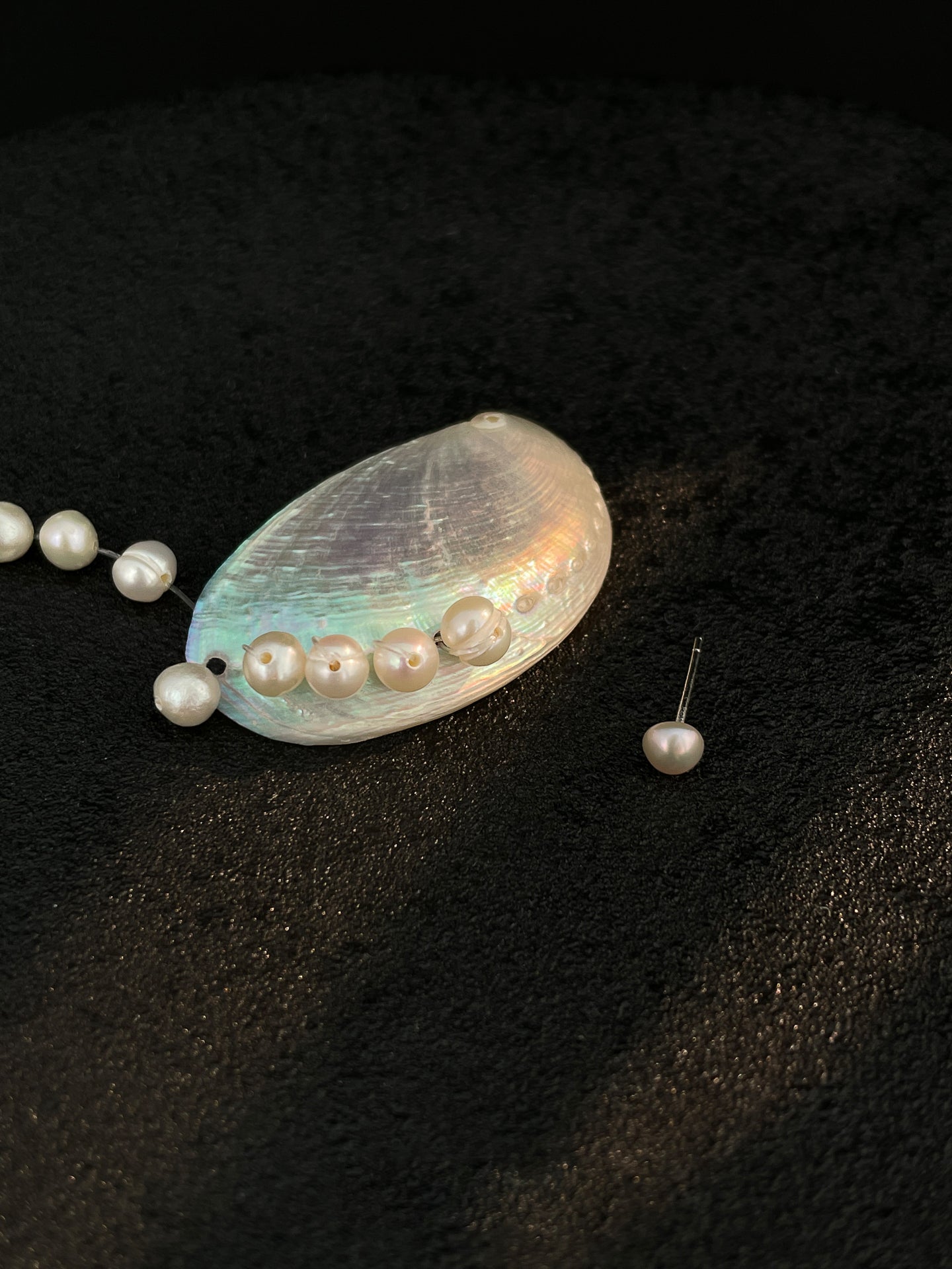 Conch Sound Shell Tassel Pearl Single Earring