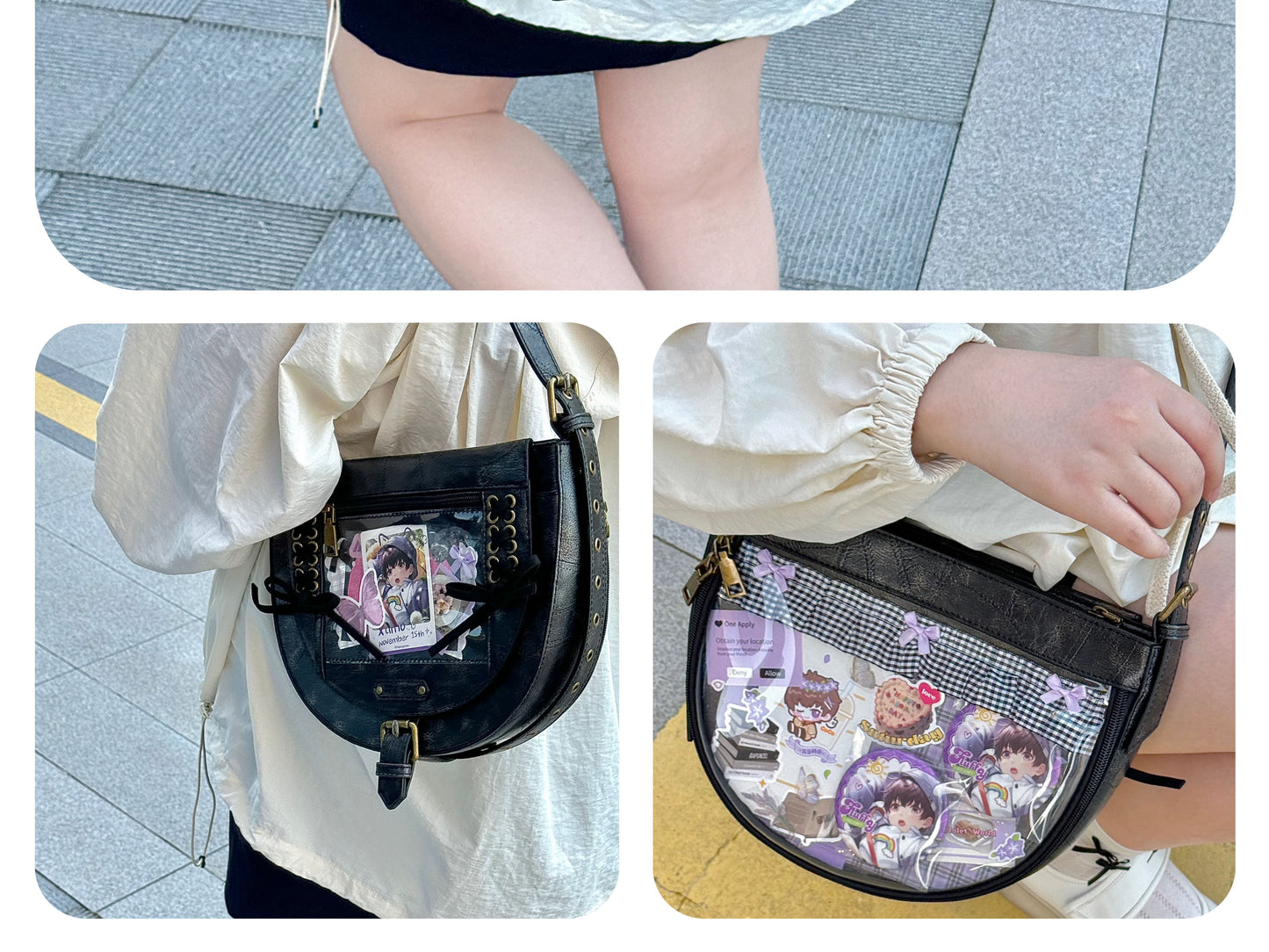 Cowboy Style Denim Saddle Ita Bag | Bag | Three Fleas