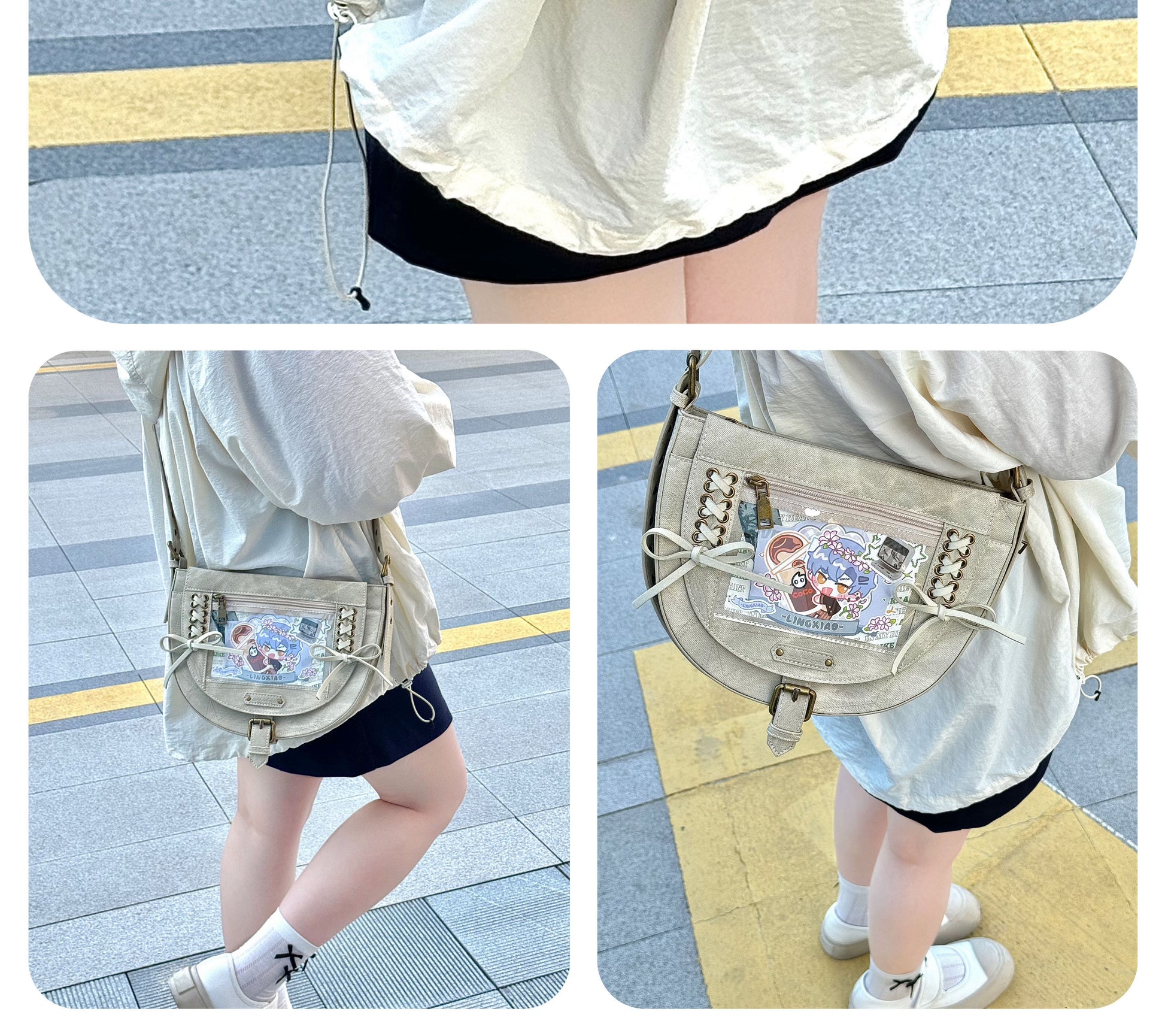 Cowboy Style Denim Saddle Ita Bag | Bag | Three Fleas