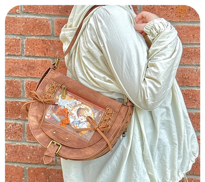 Cowboy Style Denim Saddle Ita Bag | Bag | Three Fleas