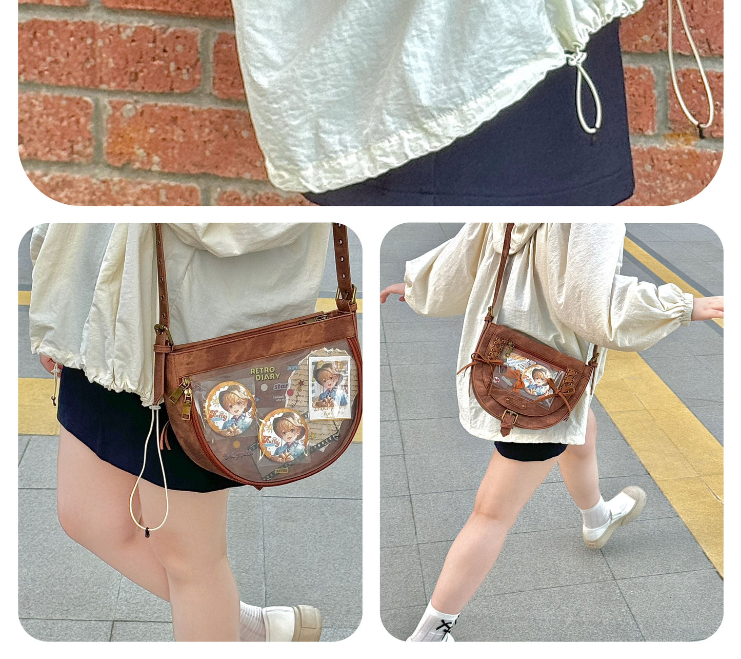 Cowboy Style Denim Saddle Ita Bag | Bag | Three Fleas