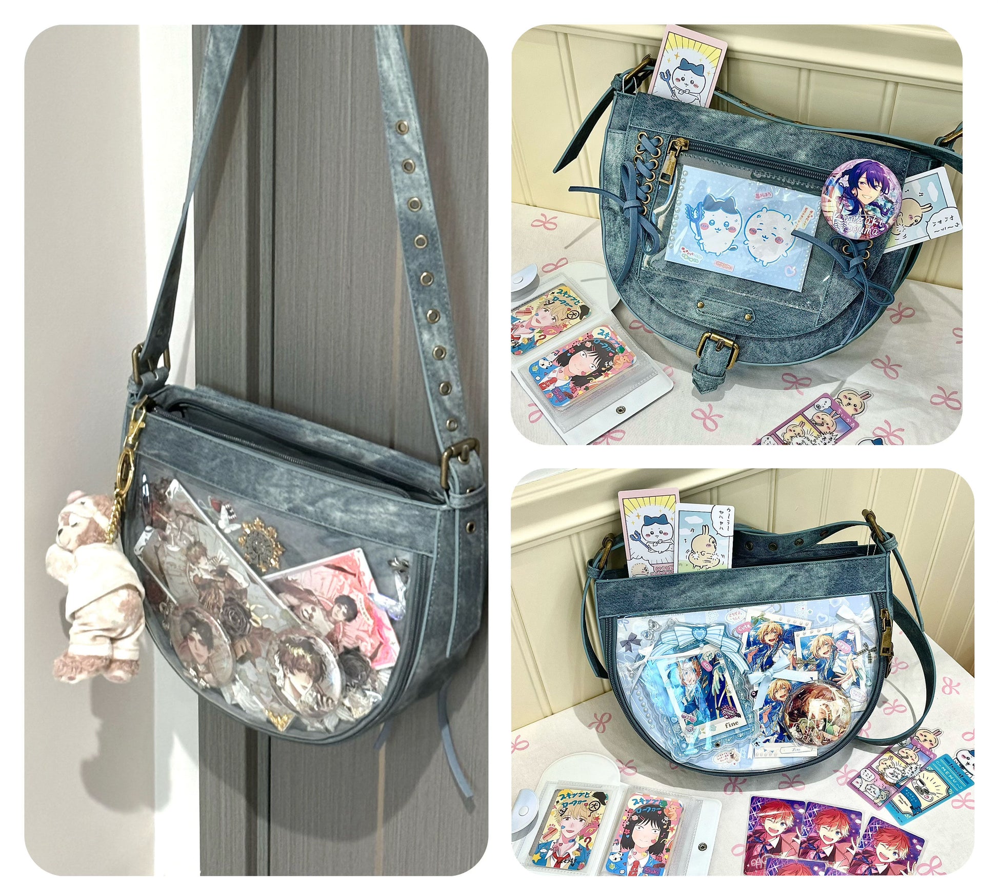 Cowboy Style Denim Saddle Ita Bag | Bag | Three Fleas