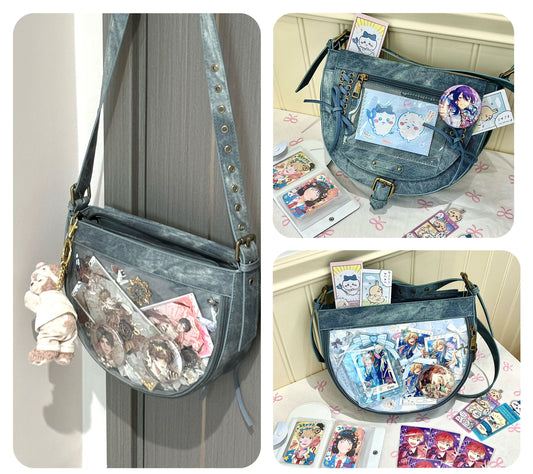 Cowboy Style Denim Saddle Ita Bag | Bag | Three Fleas