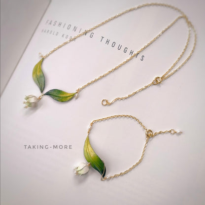 Cowhide Bell Orchid Earrings
