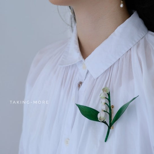 Cowhide Bell Orchid Earrings