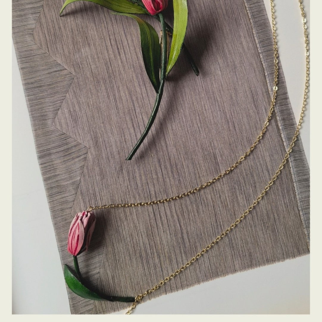 Cowhide Tulip Earrings