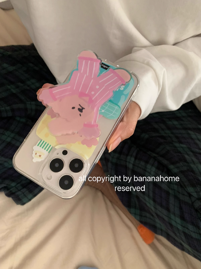 Cream Bear Printed Phone Case