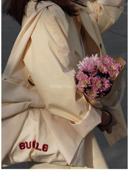 Cream Bow Shoulder Bag