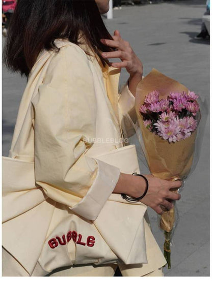 Cream Bow Shoulder Bag