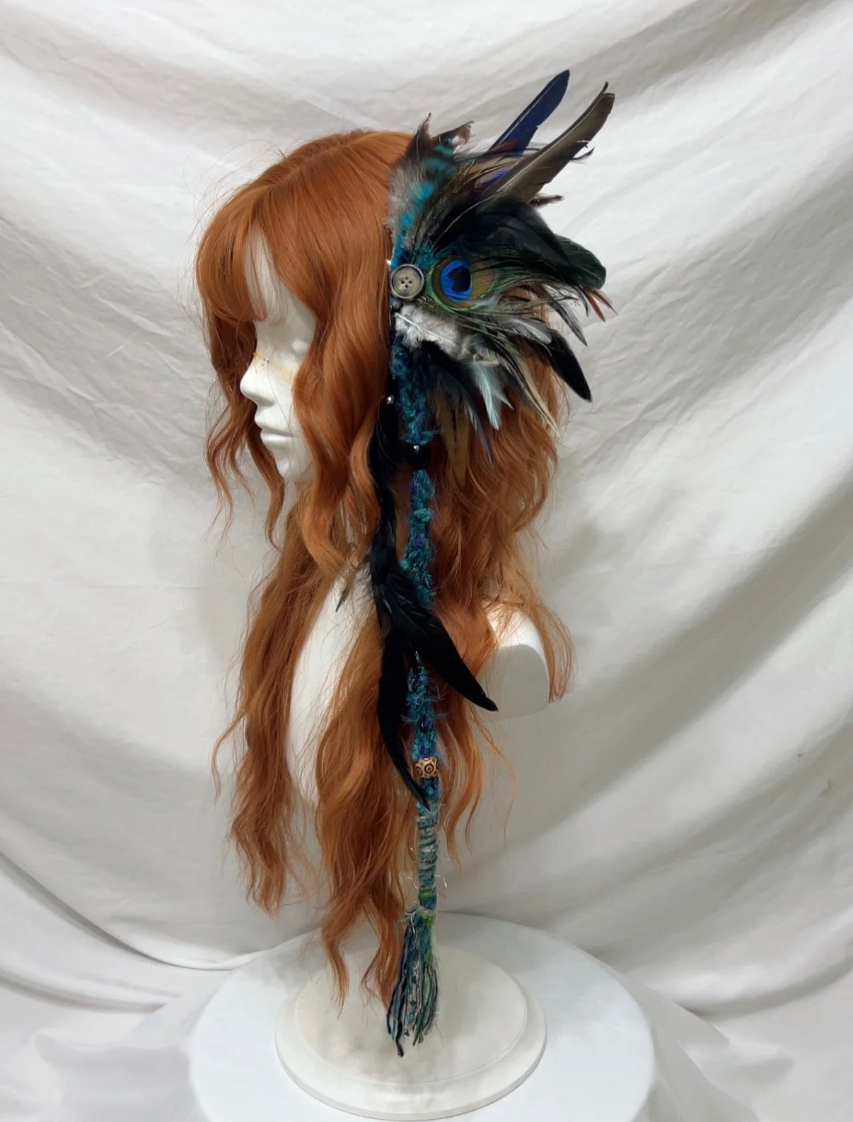 Creative Feather Bead Tassel Ear Cuff