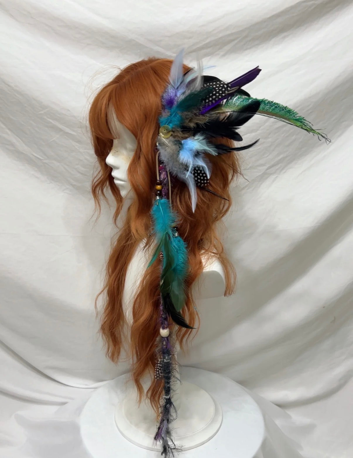 Creative Feather Bead Tassel Ear Cuff