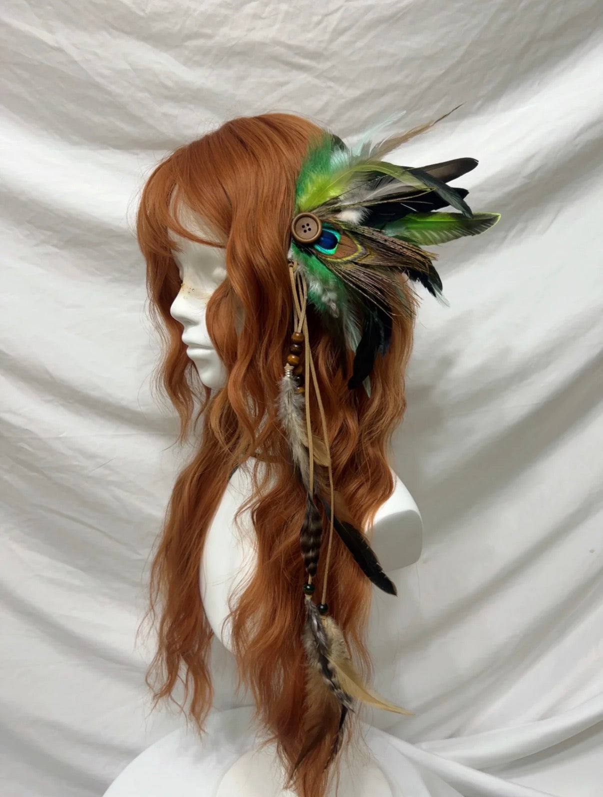 Creative Feather Bead Tassel Ear Cuff