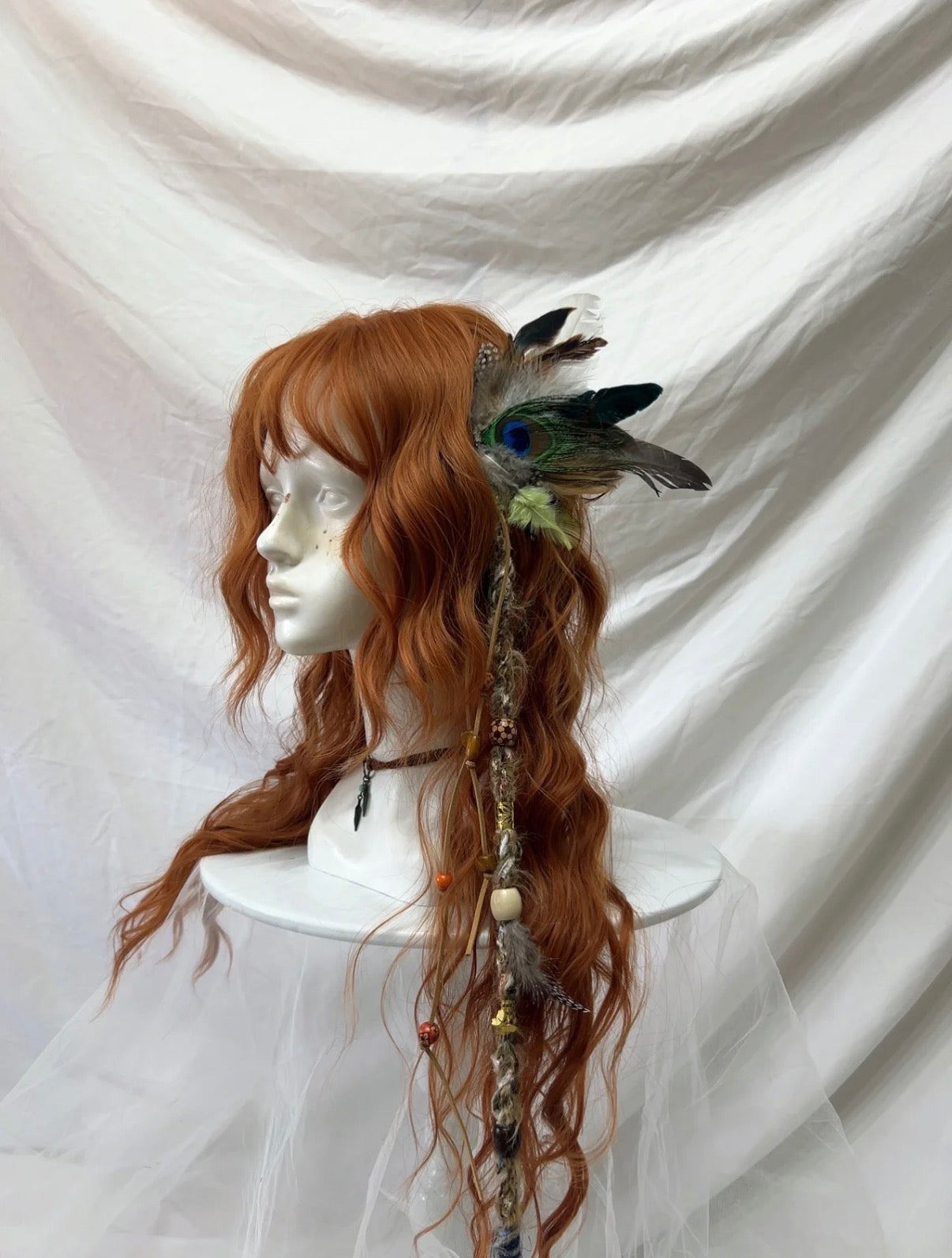 Creative Feather Bead Tassel Ear Cuff