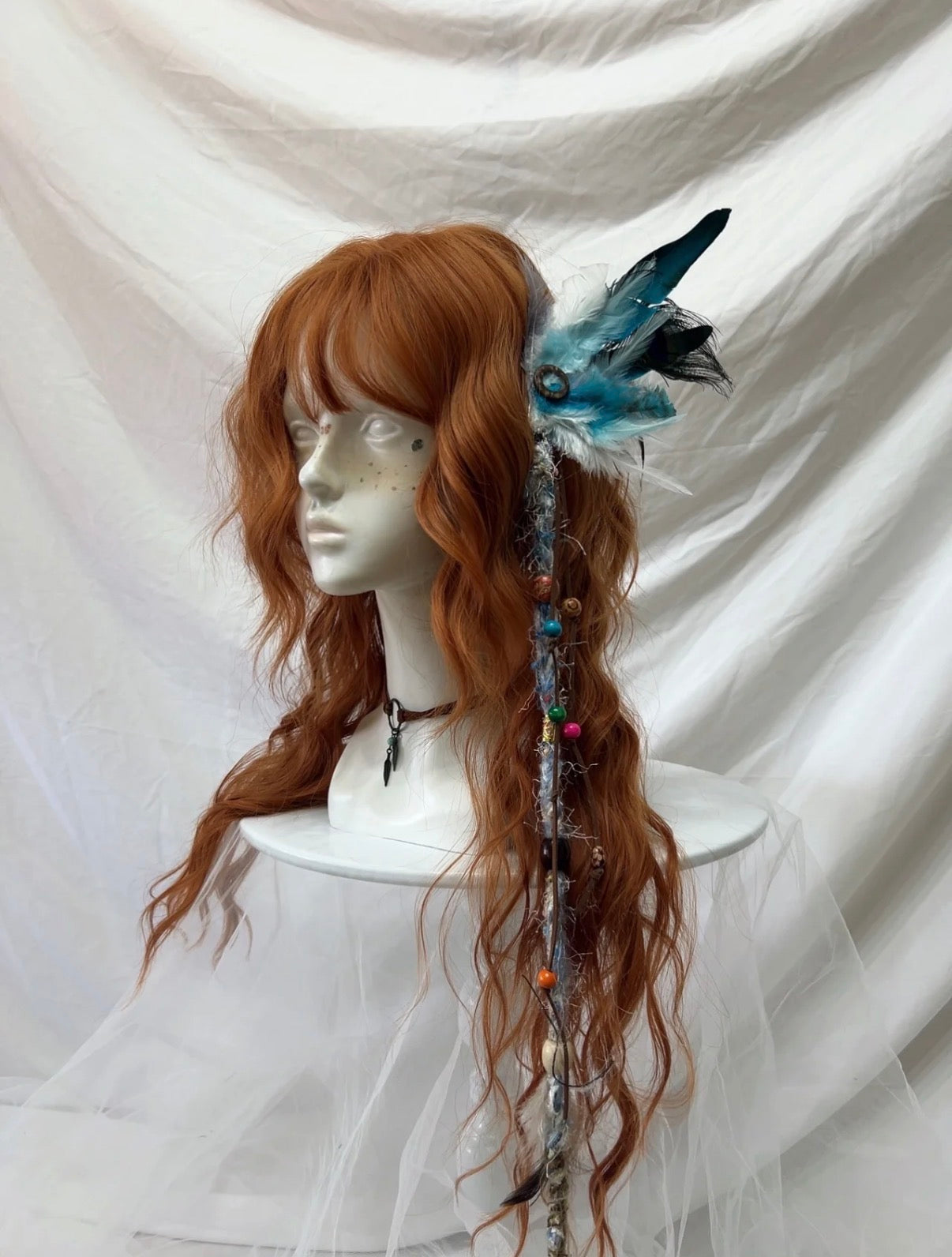 Creative Feather Bead Tassel Ear Cuff