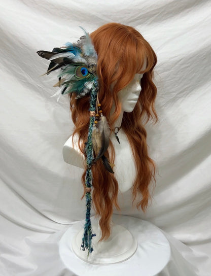 Creative Feather Bead Tassel Ear Cuff | Hat | Three Fleas