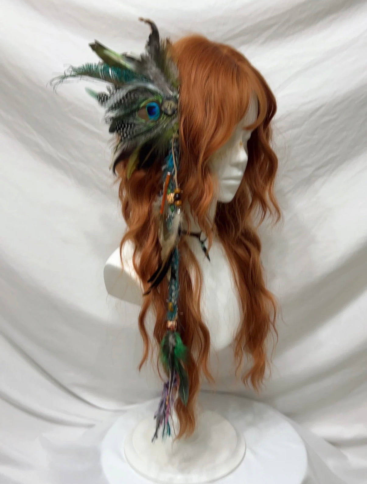 Creative Feather Bead Tassel Ear Cuff