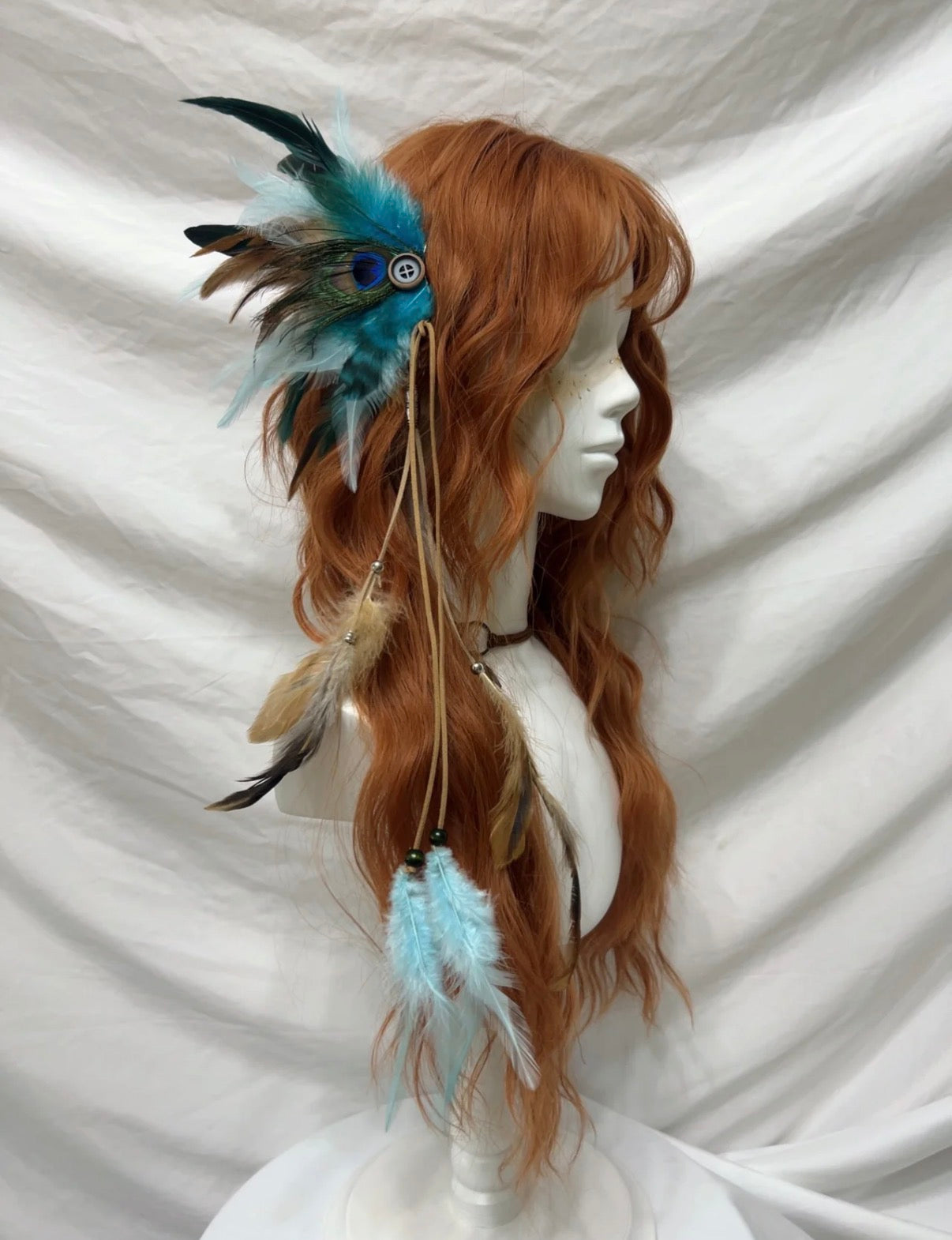 Creative Feather Bead Tassel Ear Cuff