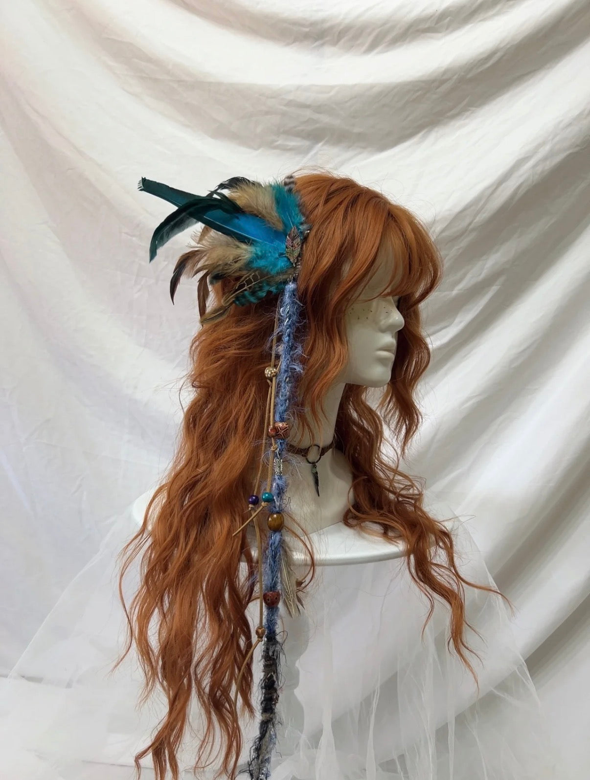 Creative Feather Bead Tassel Ear Cuff