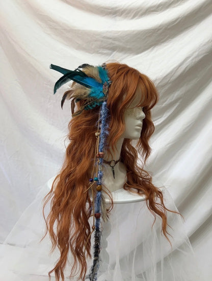 Creative Feather Bead Tassel Ear Cuff | Hat | Three Fleas