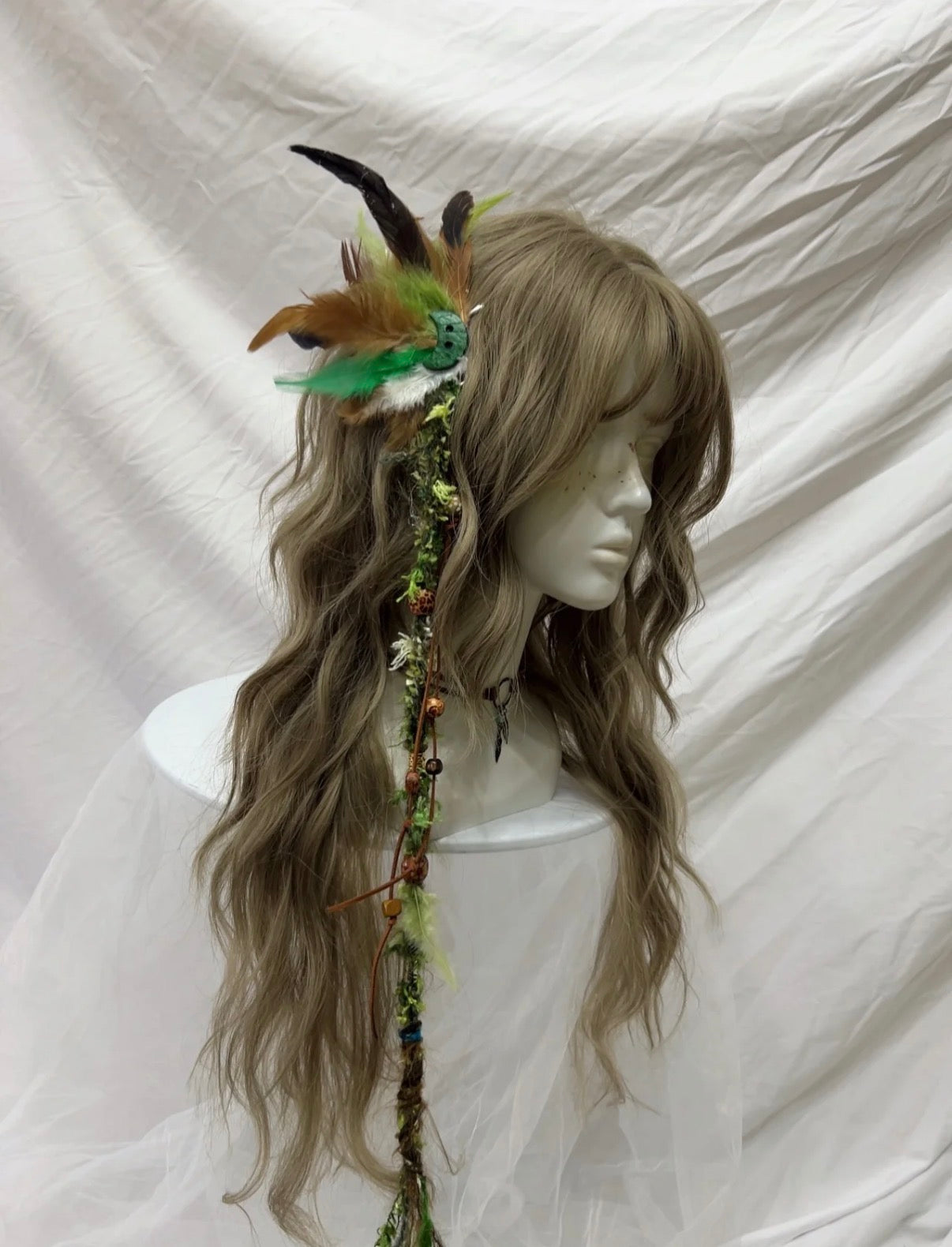 Creative Feather Bead Tassel Ear Cuff