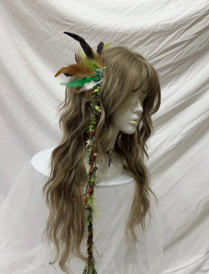 Creative Feather Bead Tassel Ear Cuff | Hat | Three Fleas