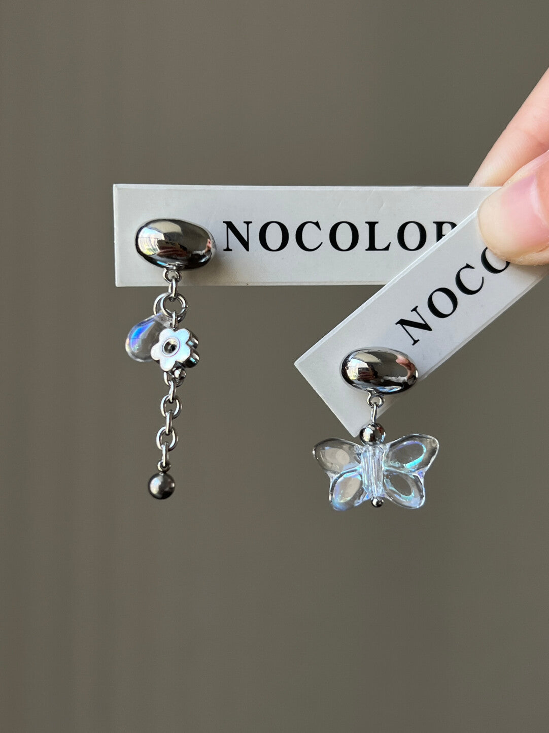 Crystal Butterfly Earrings | Earring | Three Fleas