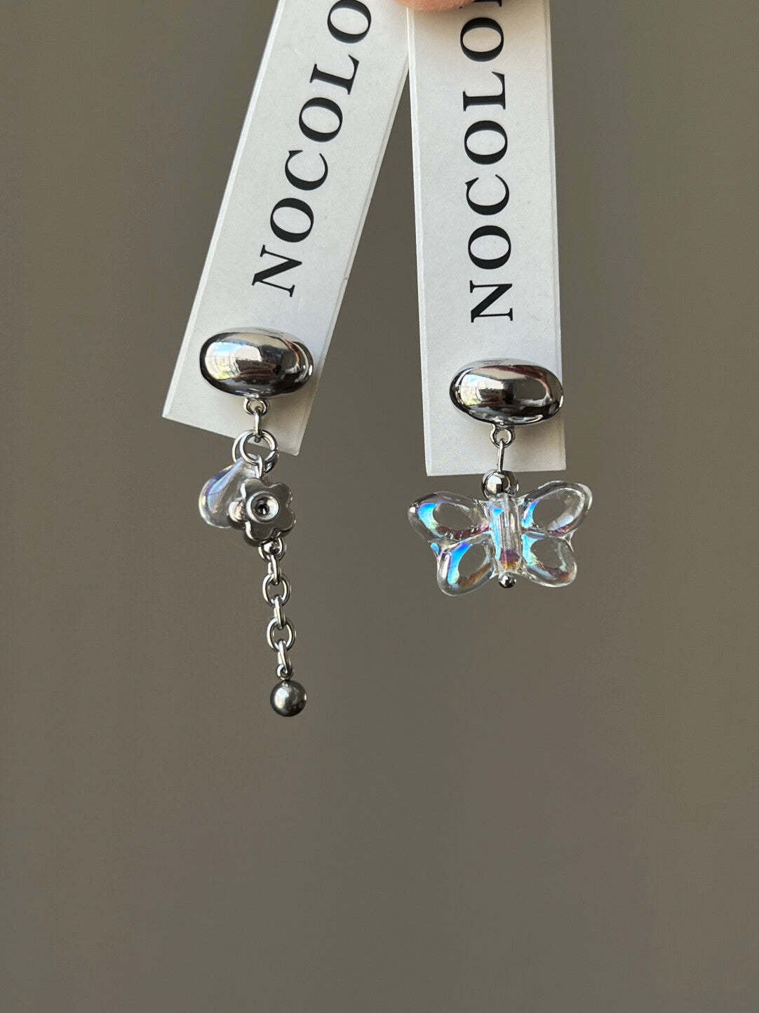 Crystal Butterfly Earrings | Earring | Three Fleas