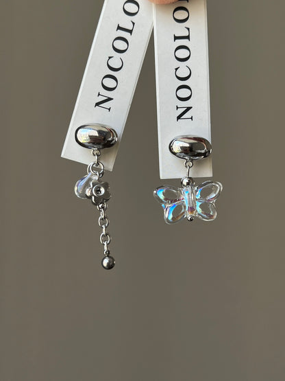 Crystal Butterfly Earrings | Earring | Three Fleas
